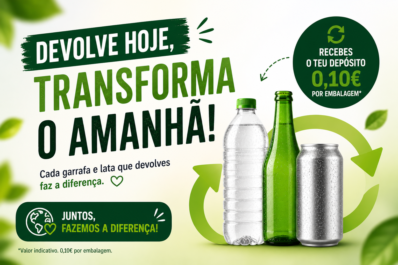 Sistema de Depósito e Reembolso (SDR) - Devolução de garrafas e latas